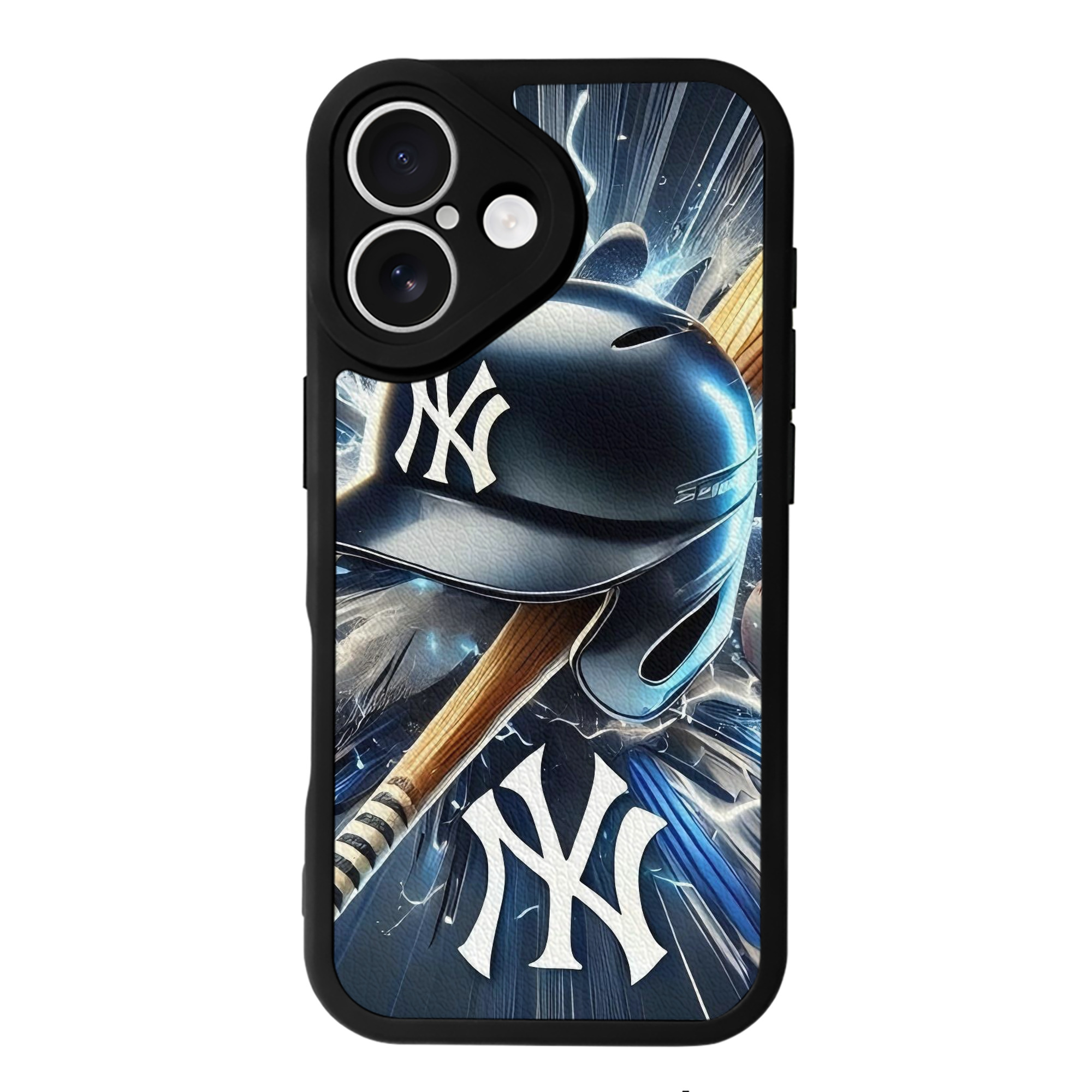 New York Yankees 264 IPhone 16 Silicone Leather Case – UV Print, Lambskin Texture – Perfect Fit, Wireless Charging Compatible, Scratch Resistant, Precise Cutouts – Stylish Protection For IPhone 16